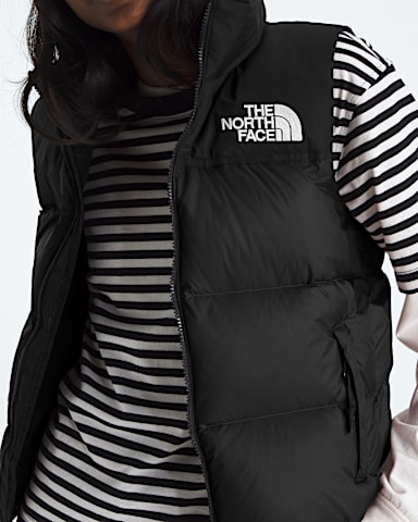 Womens 1996 Retro Nuptse Vest TNF TNF BlackRecycled Down HERO3