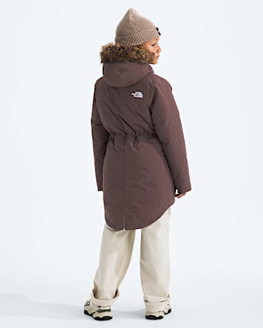 Girls Arctic Parka TNF Tawny Quartz BACK