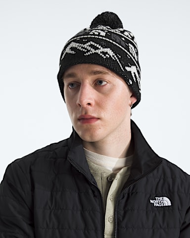 Cabin Ski Tuke TNF TNF Black JacquardPom MODELBACK
