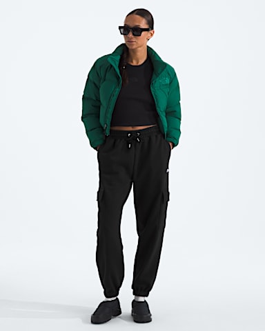 Womens Essential Simple Dome Cargo Pants TNF TNF Black HERO2