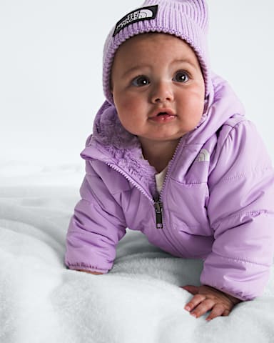 Baby Girls Reversible Shasta FullZip Hooded Jacket TNF Lite Lilac HERO3