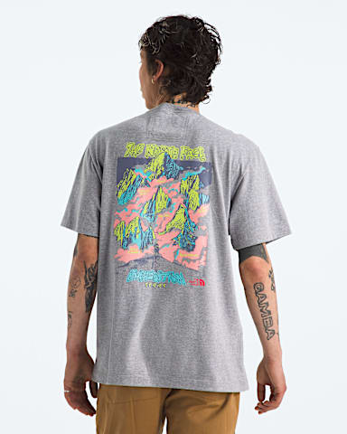 Mens TNF Essential Expedition Series ShortSleeve TeeGraphic TNF TNF Pale Grey Heather Main