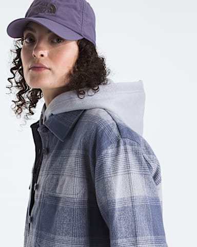Womens Valley Flannel ShirtPlaid TNF Twilight Galaxy TNF Shadow Plaid HERO3