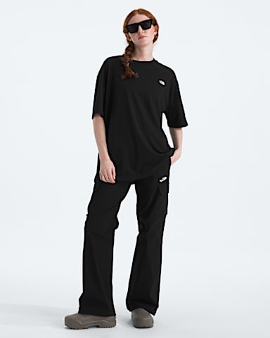 Womens TNF Essential Simple Dome Oversized ShortSleeve Tee TNF TNF Black HERO2