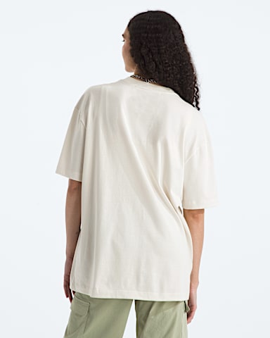 Womens TNF Essential Simple Dome Oversized ShortSleeve Tee TNF White Dune BACK