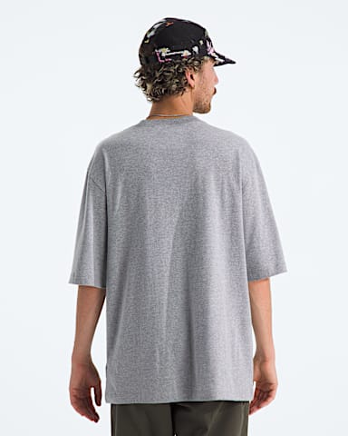 Mens TNF Essential Simple Dome Oversize ShortSleeve Tee TNF TNF Pale Grey Heather BACK