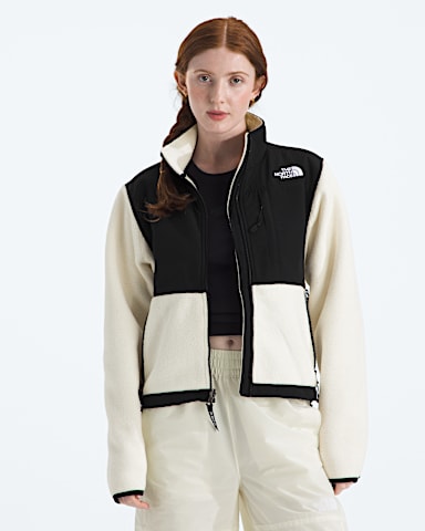 Womens Retro Denali Jacket TNF White DuneTNF Black Main