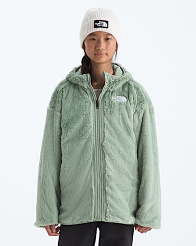 Girls Reversible Shasta Short Parka TNF Slate Moss HEROREV