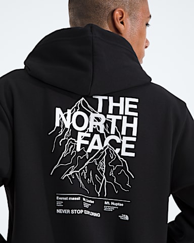 Mens Evolution Half Dome HoodieGraphic TNF HERO2