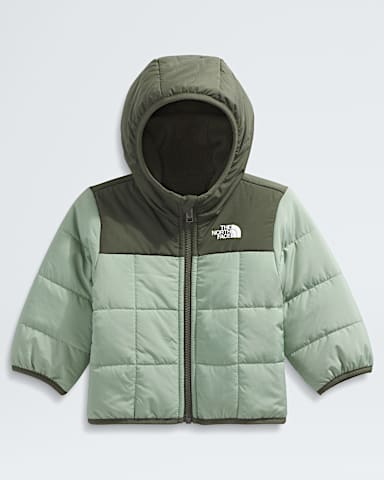 Baby Boys Reversible Shasta FullZip Hooded Jacket TNF Slate MossNew Taupe Green ALTFRONT