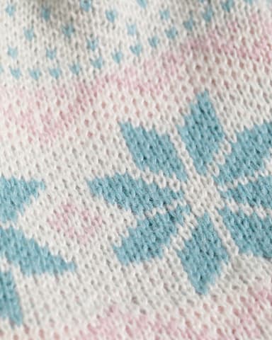 Tuque de ski Cabin pour enfants TNF Jacquard blanc dune DETAIL3