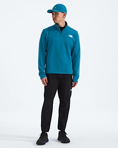 Mens Cedar Trail Grid Fleece Zip TNF Dusk Blue HERO2