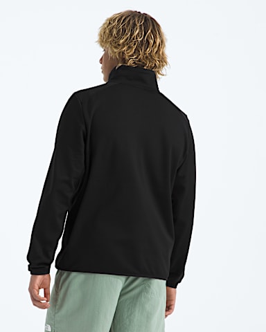Mens TNF Performance Fleece  Zip TNF TNF Black BACK