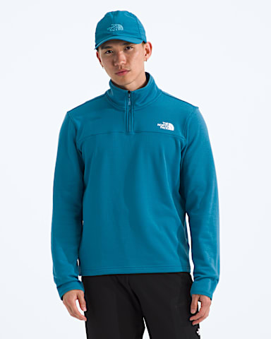 Mens Cedar Trail Grid Fleece Zip TNF Dusk Blue HERO