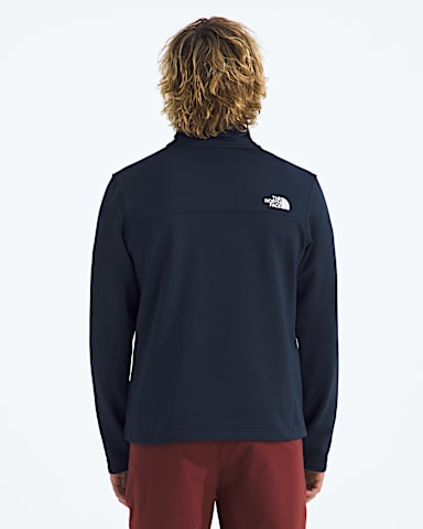 Chandail en molleton Cedar Trail Grid zipp pour hommes TNF Bleu Sommet BACK