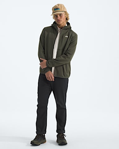 Mens TNF Performance Fleece FullZip Hoodie TNF New Taupe Green HERO2