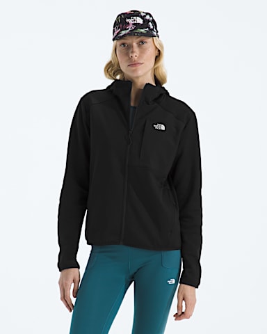 Chandail capuchon en molleton TNF Performance glissire pleine longueur pour femmes TNF Noir TNF HERO