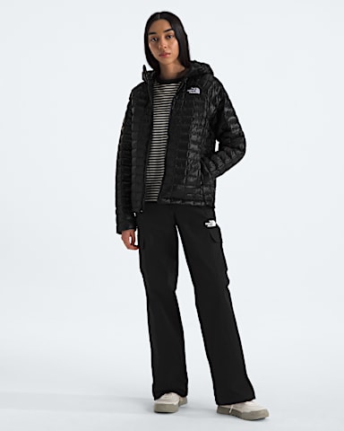 Womens THERMOBALL Hooded Jacket TNF TNF Black HERO2