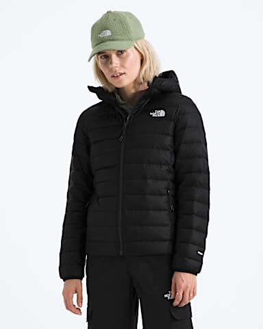 Manteau capuchon en duvet classique pour femmes TNF Noir TNF HERO