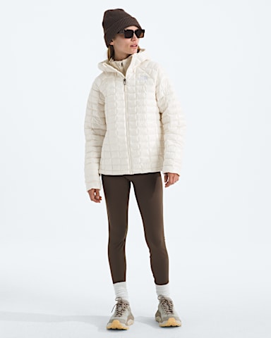 Womens THERMOBALL Hooded Jacket TNF White Dune HERO2