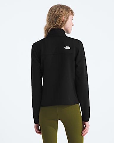 Womens Cedar Trail Grid Fleece Zip Jacket TNF TNF Black BACK