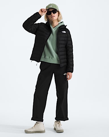 Manteau capuchon en duvet classique pour femmes TNF Noir TNF HERO2