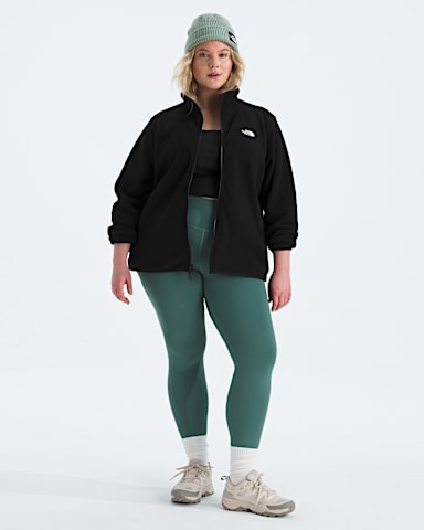 Womens Plus Glacier Fleece Jacket TNF TNF Black HERO2