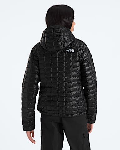 Womens THERMOBALL Hooded Jacket TNF TNF Black BACK