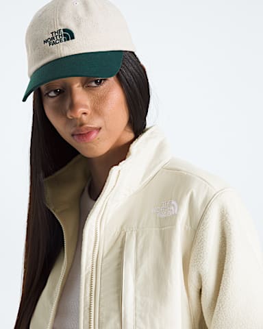 Womens Retro Denali DTM Jacket TNF White Dune HERO3