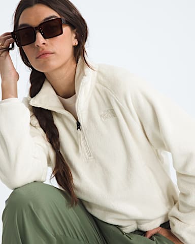 Womens Osito Lux Zip Jacket TNF White Dune HERO3