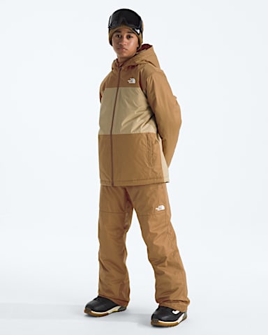 Boys Freedom Insulated Jacket TNF Utility BrownKhaki Stone HERO2