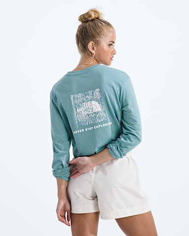 Womens Evolution Box NSE Fill LongSleeve TeeGraphic TNF Blue Eclipse Main