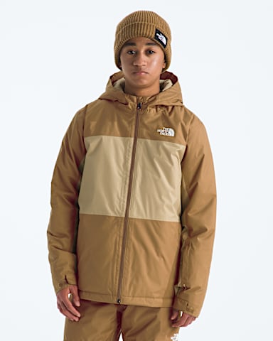 Boys Freedom Insulated Jacket TNF Utility BrownKhaki Stone Main