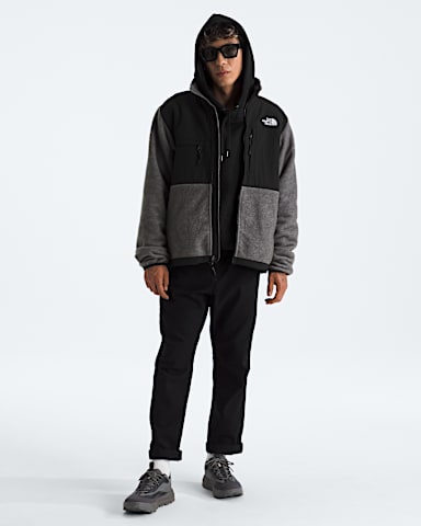Mens Retro Denali Jacket TNF TNF Mid Grey HeatherTNF Black HERO2