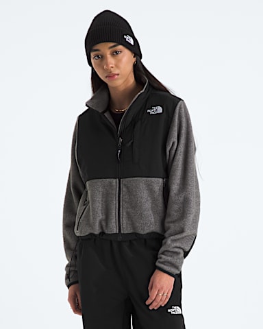 Womens Retro Denali Jacket TNF TNF Mid Grey HeatherTNF Black Main