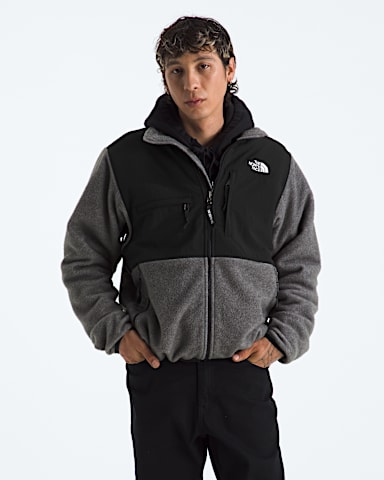 Mens Retro Denali Jacket TNF TNF Mid Grey HeatherTNF Black Main