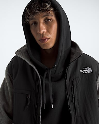 Mens Retro Denali Jacket TNF TNF Mid Grey HeatherTNF Black HERO3