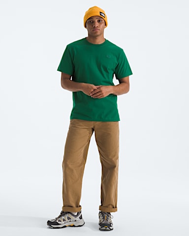 Mens TNF Essential Simple Dome Relaxed ShortSleeve Tee TNF EvergreenEvergreen HERO2