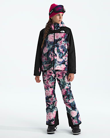 Girls Freedom Insulated JacketPrint TNF Pale Blossom Frozen Floral Print HERO2