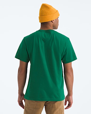 Mens TNF Essential Simple Dome Relaxed ShortSleeve Tee TNF EvergreenEvergreen BACK