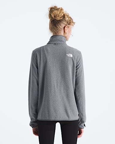Womens Glacier Fleece Jacket TNF TNF Mid Grey Heather BACK
