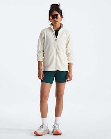 Womens Glacier Fleece Jacket TNF White Dune HERO2