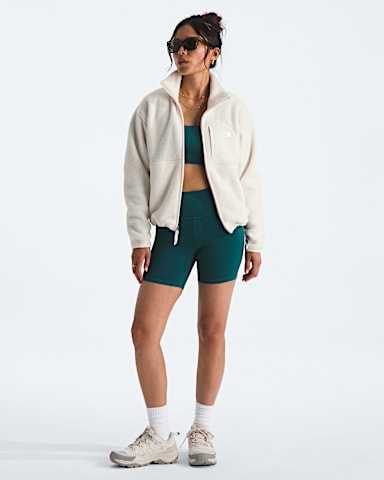 Womens Yumiori Off Peak FullZip Jacket TNF White Dune HERO2