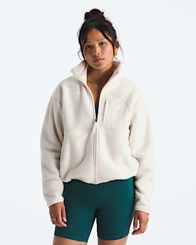 Womens Yumiori Off Peak FullZip Jacket TNF White Dune HERO