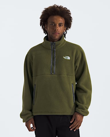 Mens TNF Fleeski Zip Pullover TNF Woodland Green HERO