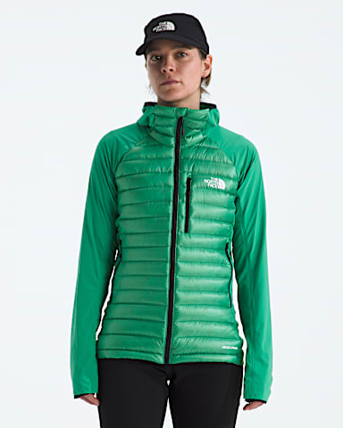 Womens Summit Breithorn LT Hybrid Hoodie TNF Nebula Green Main