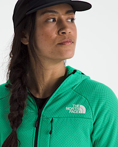 Chandail capuchon FUTUREFLEECE avec fermeture clair pour femmes TNF Vert Nebuleuse HERO3