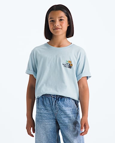 Boys  Girls Evolution Flora ShortSleeve TeeGraphic TNF Polar Haze HERO2