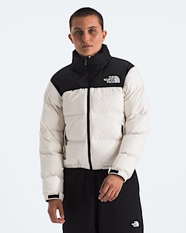 Womens 1996 Retro Nuptse Jacket TNF White DuneTNF BlackRecycled Down Main