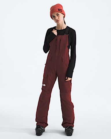 Womens Freedom Insulated Bibs TNF Sumac Main